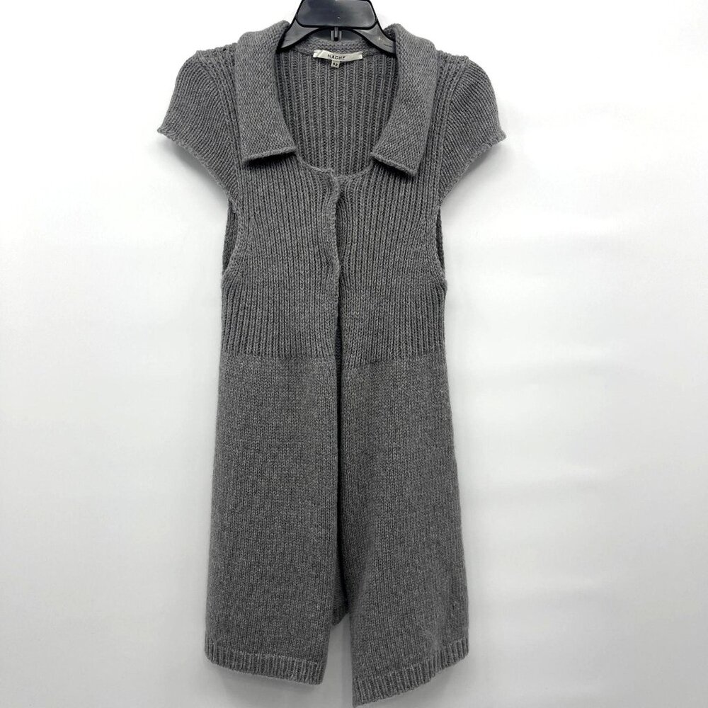 Hache Merino Cashmere Ribbed Knit Sweater